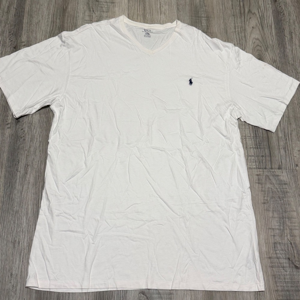 Big & Tall Polo Ralph Lauren White T-Shirt, Mens, XLT